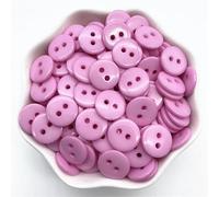 PUYUNA Boutons, Boutons 50 pièces 11,5 mm Couleurs Bouton de Pain à Double œil Rond Boutons de Couture en résine Bricolage Scrapbooking Boutons de Couture Multicolores (08)(15)