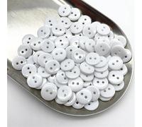 PUYUNA Boutons, Boutons 50 pièces 11,5 mm Couleurs Bouton de Pain à Double œil Rond Boutons de Couture en résine Bricolage Scrapbooking Boutons de Couture Multicolores (02)(20)