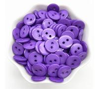 PUYUNA Boutons, Boutons 50 pièces 11,5 mm Couleurs Bouton de Pain à Double œil Rond Boutons de Couture en résine Bricolage Scrapbooking Boutons de Couture Multicolores (08)(8)