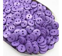 PUYUNA Boutons, Boutons 50 pièces 11,5 mm Couleurs Bouton de Pain à Double œil Rond Boutons de Couture en résine Bricolage Scrapbooking Boutons de Couture Multicolores (02)(5)