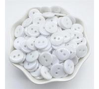 PUYUNA Boutons, Boutons 50 pièces 11,5 mm Couleurs Bouton de Pain à Double œil Rond Boutons de Couture en résine Bricolage Scrapbooking Boutons de Couture Multicolores (08)(20)