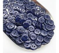 PUYUNA Boutons, Boutons 50 pièces 11,5 mm Couleurs Bouton de Pain à Double œil Rond Boutons de Couture en résine Bricolage Scrapbooking Boutons de Couture Multicolores (02)(14)