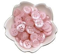 PUYUNA Boutons, Boutons 50 pièces 12 mm Couleur résine œil de Chat Bouton Pearllight Forme de Bol Quatre Yeux Bouton décoration de Mariage Accessoires de Couture Boutons de Couture (36)(38)