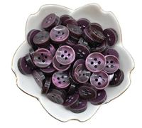 PUYUNA Boutons, Boutons 50 pièces 12 mm Couleur résine œil de Chat Bouton Pearllight Forme de Bol Quatre Yeux Bouton décoration de Mariage Accessoires de Couture Boutons de Couture (36)(28)