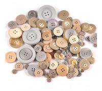 PUYUNA Boutons, Boutons 50 pièces Mixtes Boutons de Couture en Plastique Teints à Dos Plat for Enfants Scrapbooking Bricolage Artisanat Ornement Boutons de Couture (7)(9)