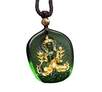 PUYUNA Collier pendentif vert Tara Bouddha émaillé, longueur collier, statue de, Guanyin, 1 pièce
