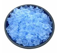 PUYUNA Lot de 50 perles en acrylique mat 12,5 mm forme fleur, intercalaires for la création bijoux et autres accessoires DIY #F165180-Rouge(Sky Blue)