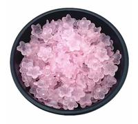 PUYUNA Lot de 50 perles en acrylique mat 12,5 mm forme fleur, intercalaires for la création bijoux et autres accessoires DIY #F165180-Rouge(Pink)