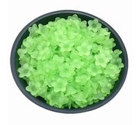 PUYUNA Lot de 50 perles en acrylique mat 12,5 mm forme fleur, intercalaires for la création bijoux et autres accessoires DIY #F165180-Rouge(Green)