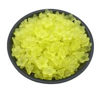 PUYUNA Lot de 50 perles en acrylique mat 12,5 mm forme fleur, intercalaires for la création bijoux et autres accessoires DIY #F165180-Rouge(Light Yellow)