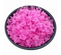 PUYUNA Lot de 50 perles en acrylique mat 12,5 mm forme fleur, intercalaires for la création bijoux et autres accessoires DIY #F165180-Rouge(Rose)