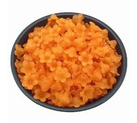 PUYUNA Lot de 50 perles en acrylique mat 12,5 mm forme fleur, intercalaires for la création bijoux et autres accessoires DIY #F165180-Rouge(Orange)