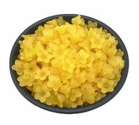 PUYUNA Lot de 50 perles en acrylique mat 12,5 mm forme fleur, intercalaires for la création bijoux et autres accessoires DIY #F165180-Rouge(Yellow)