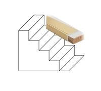 PUYUNA Moulure de Nez Marche antidérapante et Robuste - Bordure imperméable for marches en carrelage/Bois (Gris 3 x 2 cm) Solution sécurité Durable(7x3cm,Gold)