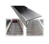 PUYUNA Nez de Marche antidérapant en métal (4 cm Large x 120 Long) - Bordure Durable for escaliers commerciaux, Restaurants, hôtels, écoles, Bureaux(L 120cm(47"),W 4.5cm(1.77"))