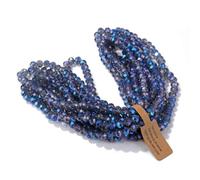 PUYUNA Perles rondelles à facettes 4x6 mm et 5x8, plaquées cristal, perles de verre transparentes for la création bijoux broderie - N° 9, 5 brins(No.16,5X8mm 5 Strand)