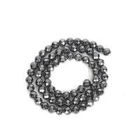 PUYUNA Perles rondes en hématite noire naturelle for la création de bijoux (bracelets, colliers, accessoires) - 2-8 mm H8505-6(H8466 4)