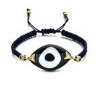 PUYYDS Bracelet Mauvais Œil pour Les Femmes BijouxBijoux Oeil Turc Tendance Bohème Amitié Bracelets De Corde Tressée