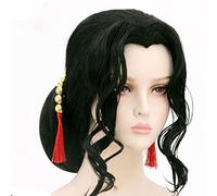 PUYYDS Démon Slayer Cosplay Perruque HSIU Kibutsuji Muzan Apparence féminine Perruque Anime démon Slayer Cosplay Femmes Micro curl Perruque