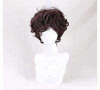PUYYDS Frodo Baggins Cosplay Perruque Marron Court bouclés résistant à la Chaleur Cheveux synthétiques Jeu de rôle Perruques + Bonnet de Perruque