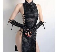 PUYYDS Haute Split Bandage Mini Robe Qipao Sexy Lingerie Cheongsam Uniforme Femmes Chinois Traditionnel Robe De Soirée Discothèque Costumes