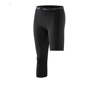 PUYYDS Nouveaux Hommes Collants de Basket-Ball Pantalon Compression recadrée Une Jambe Leggings Sport Course Pantalon Bas Fitness entraînement Jogging
