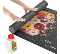 Puzelworx Tapis de Puzzle Enroulable pour Puzzles - 1500 pièces de Protection, économiseur, Organiseur, Fond en Caoutchouc antidérapant, Tube à Rouler en Mousse, Dessus en Polyester avec Sac de