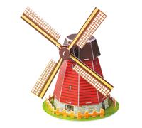 Puzle 3d en carton d'un moulin hollandais. 20 pièces.
