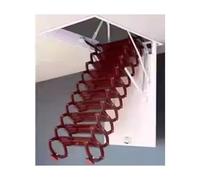 PUZYI echelle telescopique Échelle télescopique de Grenier, Invisible, entièrement Automatique, en Acier au Carbone, Pliable, for Plafond, capacité de Charge de 250 kg escalier(Legno,80 * 120cm)