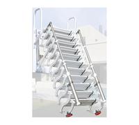 PUZYI echelle telescopique Échelle télescopique électrique en Alliage d'aluminium forgé, échelle de Grenier sans Rampe, échelle Pliante Murale for Usage Domestique escalier(Wit,2~2.5m)