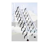 PUZYI echelle telescopique Échelle télescopique électrique en Alliage d'aluminium forgé, échelle de Grenier sans Rampe, échelle Pliante Murale for Usage Domestique escalier(Svart,2.5~3m)