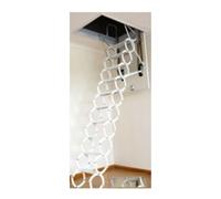 PUZYI echelle telescopique Échelle télescopique électrique escamotable for Grenier de Plafond avec rampes en Acier à Haute teneur en manganèse, capacité de Charge de 661 LB escalier(Wit,80/90cm)