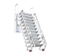 PUZYI echelle telescopique Échelle télescopique électrique Pliante avec rampes, échelle Murale for Grenier, Peu encombrante, for l'intérieur et l'extérieur escalier(Wit,2~2.5m)