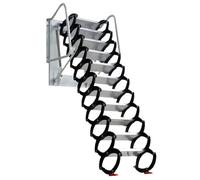 PUZYI echelle telescopique Escalier de Grenier, échelle Pliante Murale, escalier rétractable et Pliable, escalier de Grenier Manuel en Acier laminé à Froid Blanc escalier(2.6-2.9m)