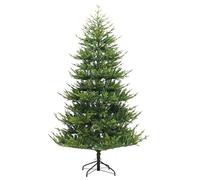 PUZYI Fêtes Lot de 2 sapins de Noël artificiels de 1,8 m, pin Nordique à charnières avec Branches réalistes, for la Maison et Le Bureau, Vert Décorations(No Light,180cm)