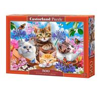 Puzzle 500 pcs Kittens with Flowers multicolore