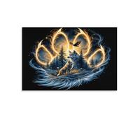 Puzzle 1 000 pièces pour Adultes - Puzzle coloré pour décoration intérieure, Jeux et activités en Famille, cadeauMagie de l'esprit du Loup 38x52cm