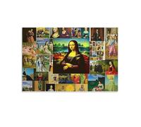 Puzzle 1 000 pièces pour Adultes - Puzzle coloré pour décoration intérieure, Jeux et activités en Famille, cadeauCollage Artistique de la Joconde 26x38cm