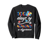 Puzzle « 100 Days Making Difference Autism » pour Enseignant du 100e Jour Sweatshirt