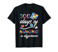 Puzzle « 100 Days Making Difference Autism » pour Enseignant du 100e Jour T-Shirt