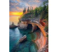 Puzzle 100 Pieces Adulte Paysage Côtier 40 x 28 cm Puzzles Adultes 100 Pièces Puzzle Impossible Jeu Éducatif Jeu D'adresse pour Toute la Famille