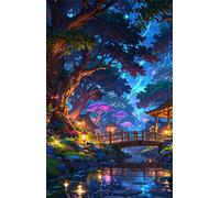 Puzzle 100 Pieces Adulte Pont Rivière Jungle 40 x 28 cm Puzzles Adultes 100 Pièces Puzzle Impossible Jeu Éducatif Jeu D'adresse pour Toute la Famille