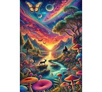 Puzzle 100 Pieces Adulte Rivière Animaux Lever du Soleil 40 x 28 cm Puzzles Adultes 100 Pièces Puzzle Impossible Jeu Éducatif Jeu D'adresse pour Toute la Famille