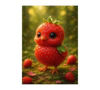 Puzzle 100 Pieces Adultes Animaux Fraise, Défis Amusants Détente Créativité Puzzle Impossible, Puzzles pour Adultes 100 Pièces 40 x 28 cm