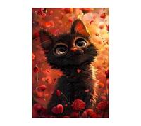Puzzle 100 Pieces Adultes Chat Rose, Défis Amusants Détente Créativité Puzzle Impossible, Puzzles pour Adultes 100 Pièces 40 x 28 cm