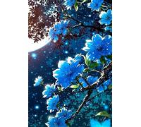 Puzzle 100 Pieces Adultes Fleur Lune 40x28 cm, Examinez Les pièces, Découvrez Les Indices et Résolvez l'enquête, Puzzle Adulte 100 Pièces