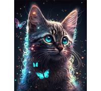 Puzzle 100 Pieces Adultes Papillon Animal Chat 40x28 cm, Examinez Les pièces, Découvrez Les Indices et Résolvez l'enquête, Puzzle Adulte 100 Pièces