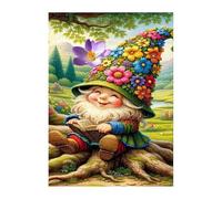 Puzzle 100 Pieces Adultes Père Noël Fleuri, Défis Amusants Détente Créativité Puzzle Impossible, Puzzles pour Adultes 100 Pièces 40 x 28 cm