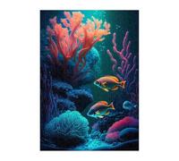 Puzzle 100 Pieces Adultes Poissons Coralliens, Défis Amusants Détente Créativité Puzzle Impossible, Puzzles pour Adultes 100 Pièces 40 x 28 cm