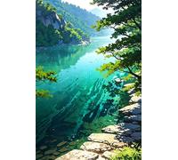 Puzzle 100 Pieces Adultes Rivière Jungle 40x28 cm, Examinez Les pièces, Découvrez Les Indices et Résolvez l'enquête, Puzzle Adulte 100 Pièces